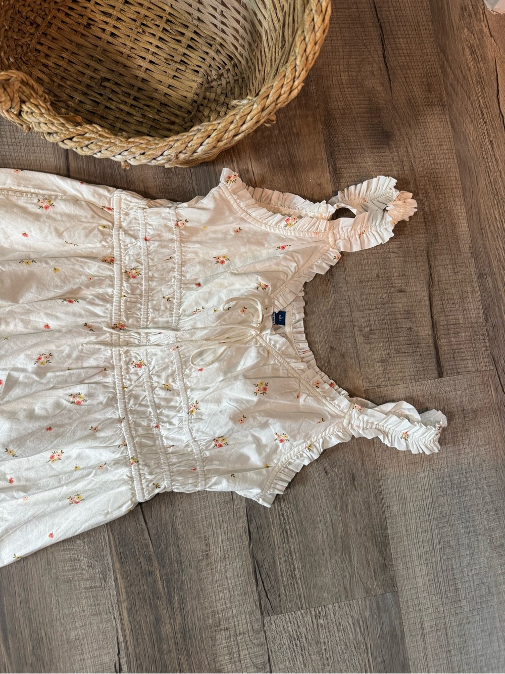 Old Navy White Floral Tie-Shoulder Sundress - Picture 2 of 4
